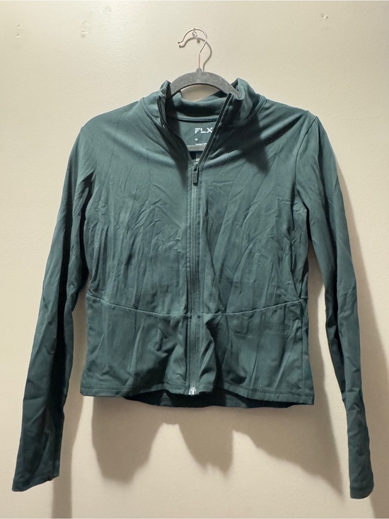 FLX Jackets & Blazers - FLX Women's Forest Green Full-Zip Jean Jacket